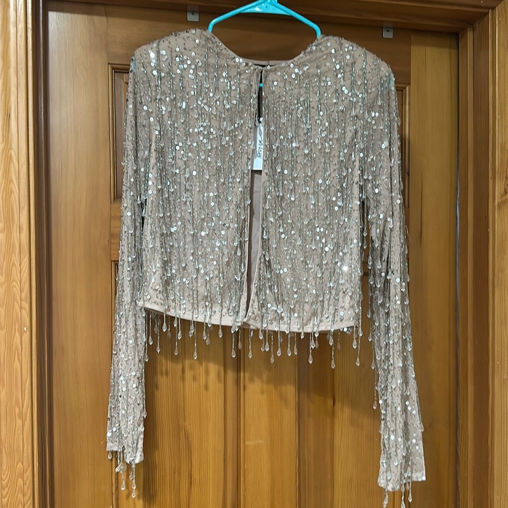 Nasty Gal Tassel Beaded Embellished Jacket